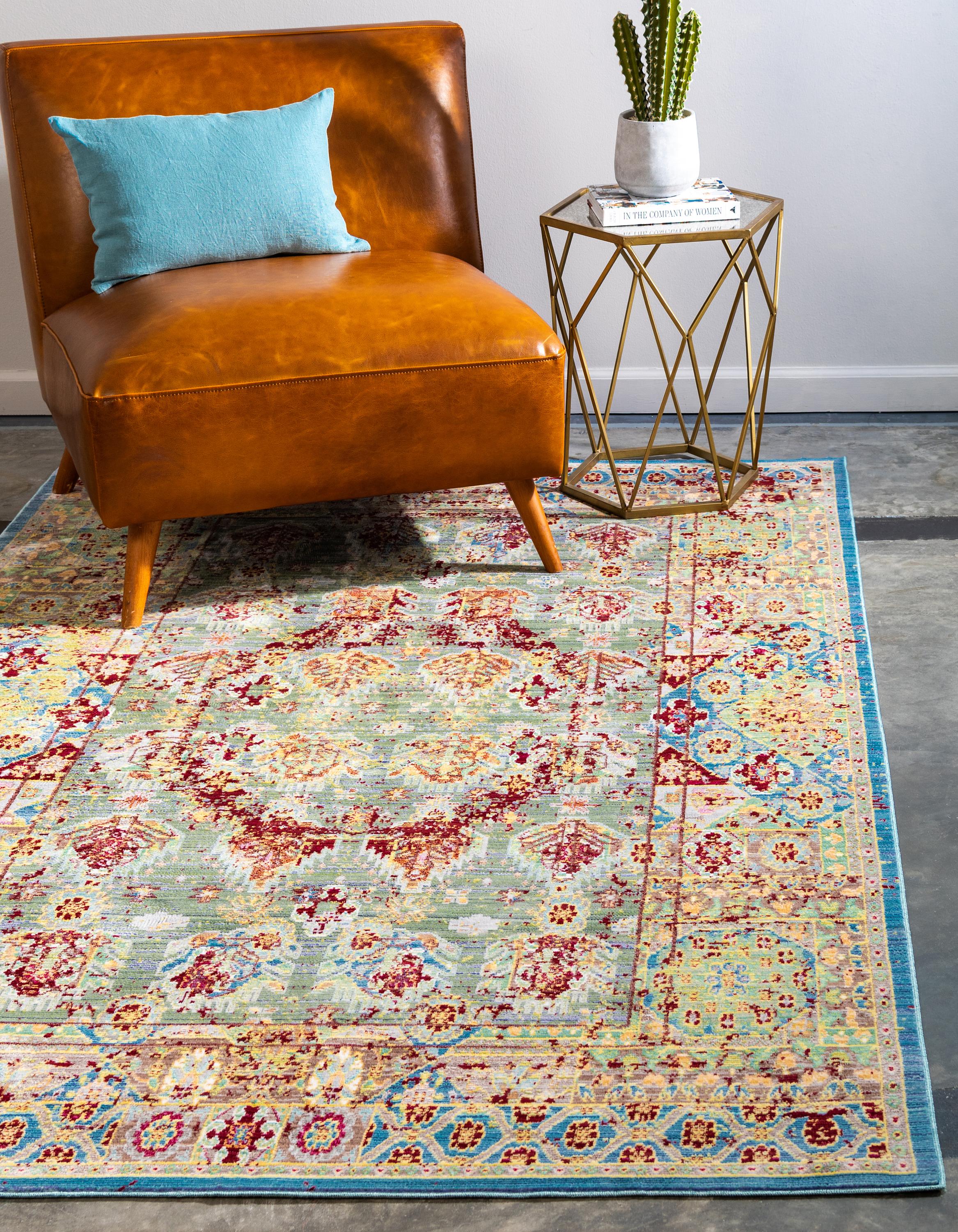 Blue 5' x 8' Aqua Rug eSaleRugs