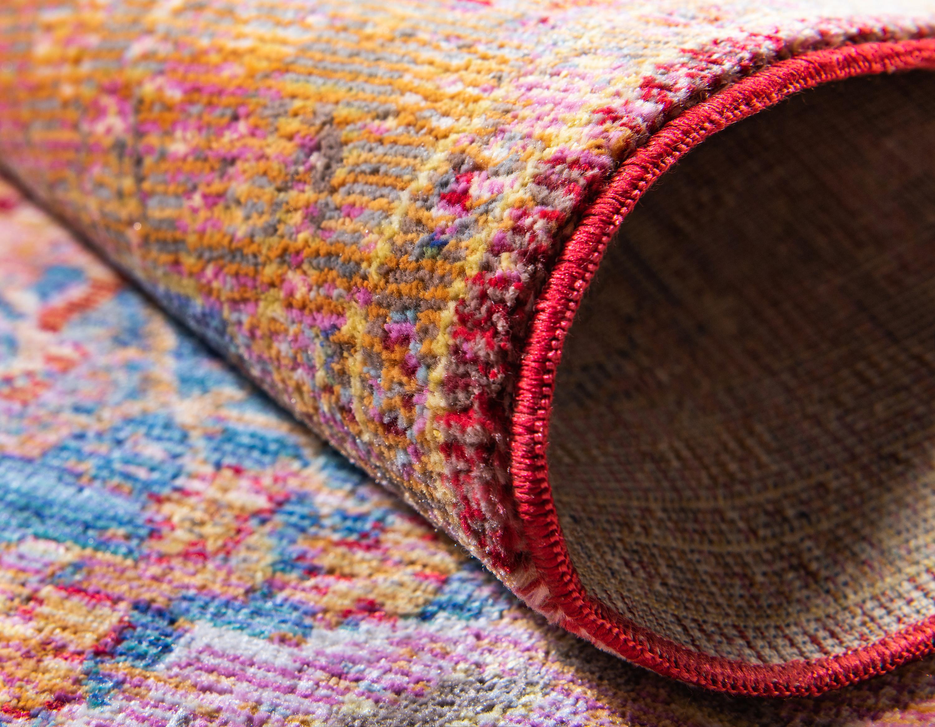 Peach 7' x 10' Aqua Rug eSaleRugs