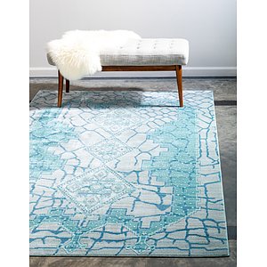 5' x 8' Aqua Rug