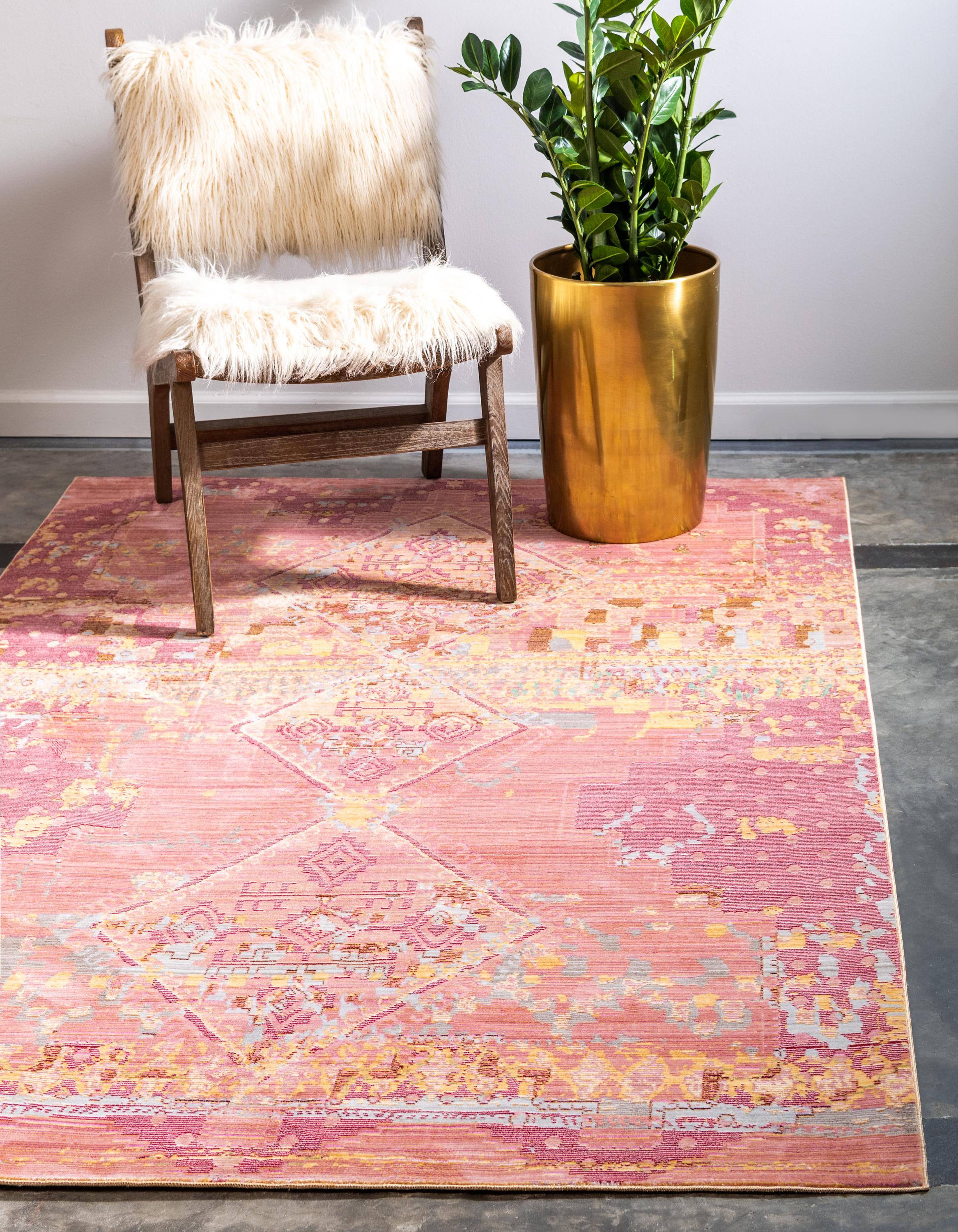 Peach 5' x 8' Aqua Rug Area Rugs eSaleRugs