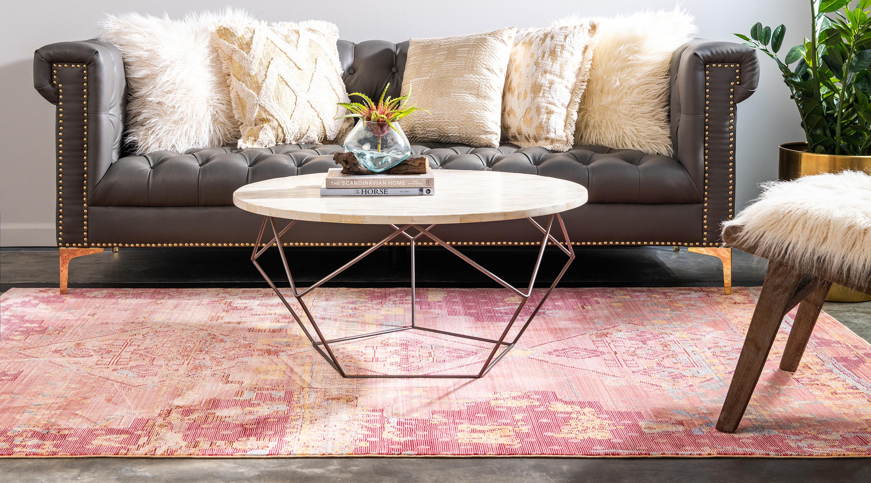 Peach 5' x 8' Aqua Rug Area Rugs eSaleRugs