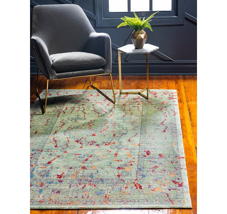 5' x 8' Aqua Rug