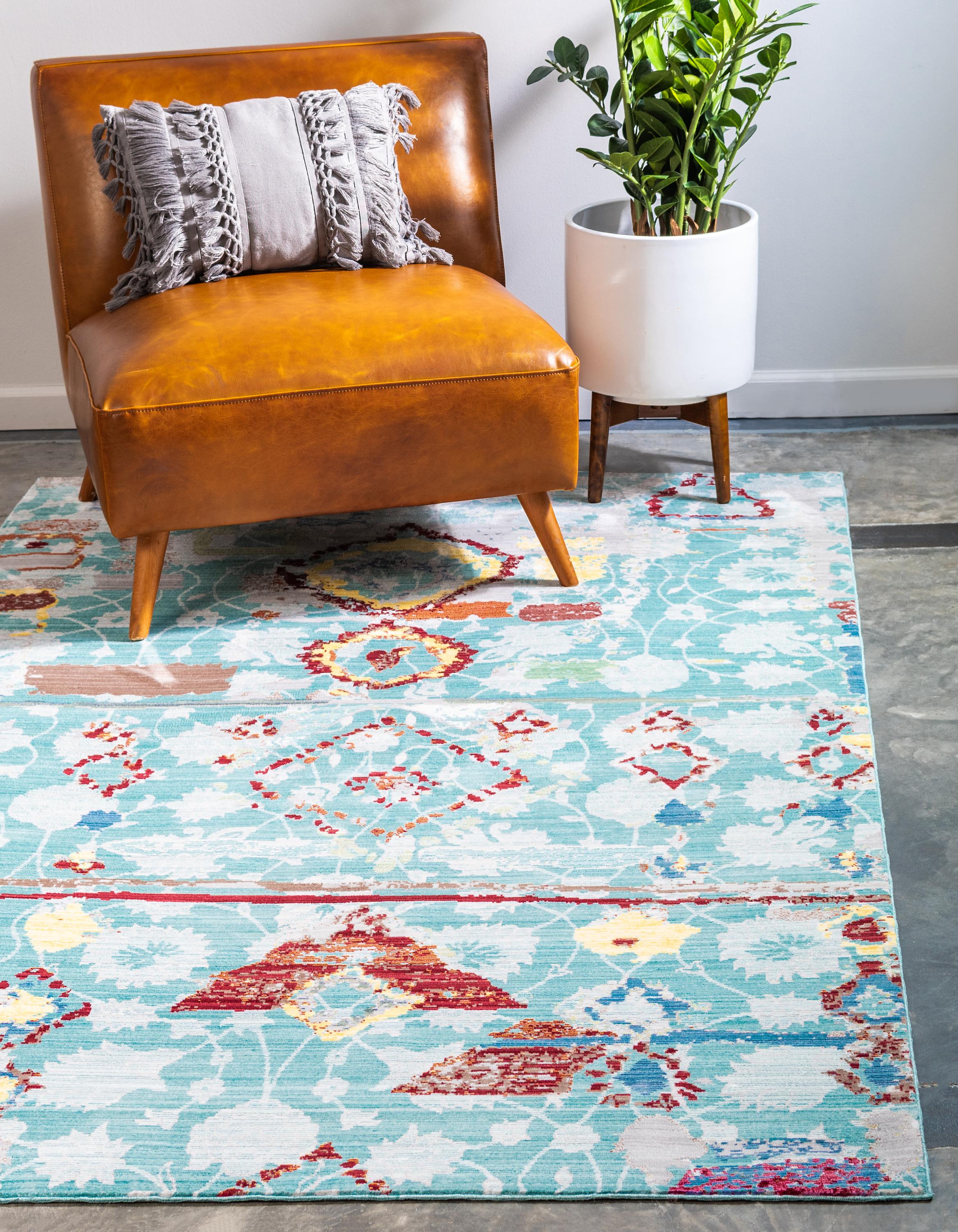 Blue 8' x 10' Aqua Rug eSaleRugs