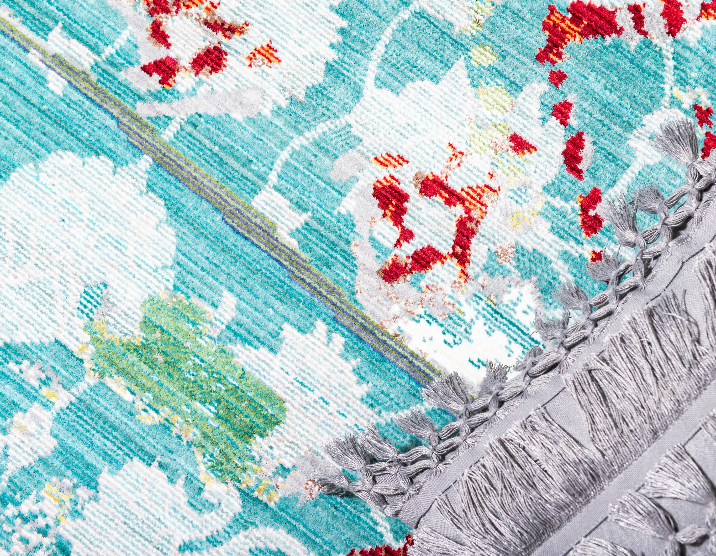 Blue 8' x 10' Aqua Rug eSaleRugs