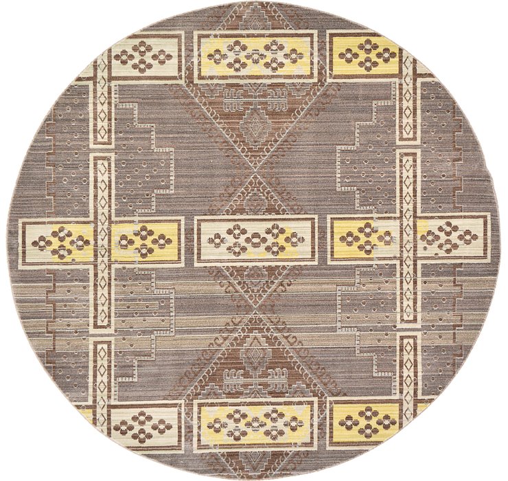 6' x 6' Aqua Round Rug