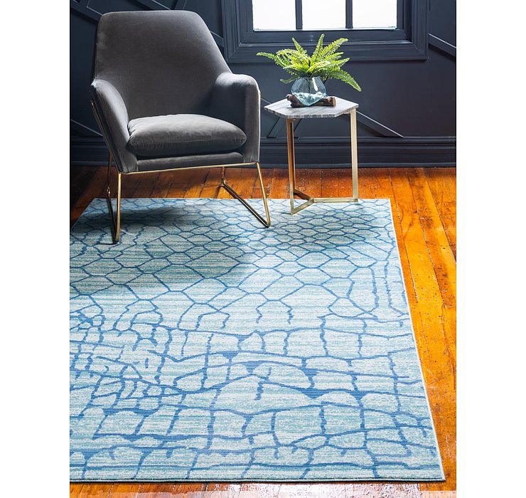 8' x 10' Aqua Rug