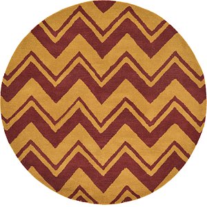 Unique Loom 6' x 6' Chevron Round Rug