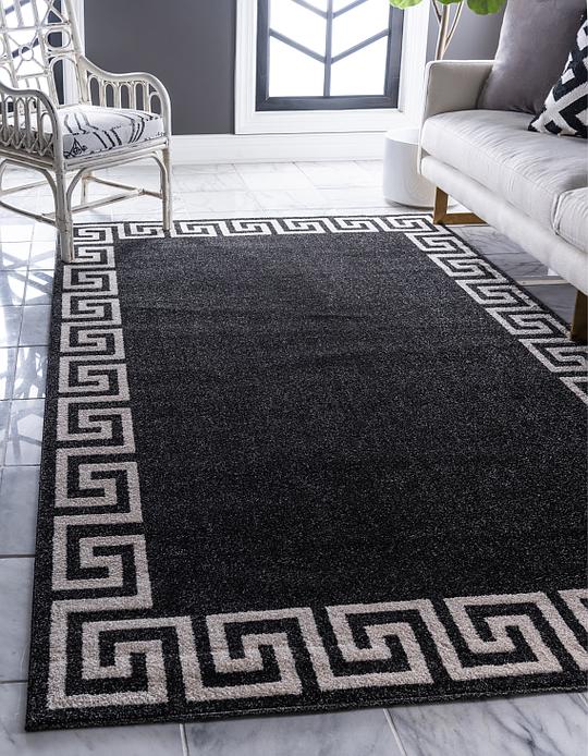 Charcoal 152cm x 245cm Greek Key Rug Area Rugs AU Rugs
