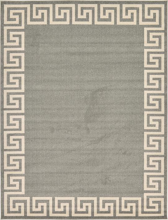 Gray 9' x 12' Greek Key Rug Area Rugs eSaleRugs