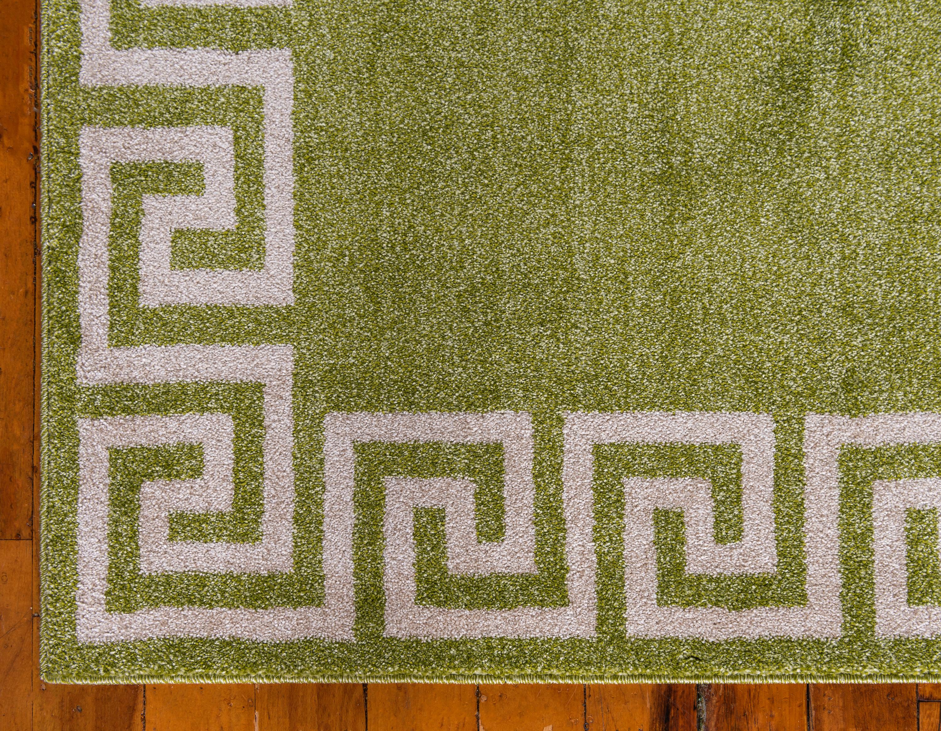 Light Green 2' x 3' Greek Key Rug eSaleRugs