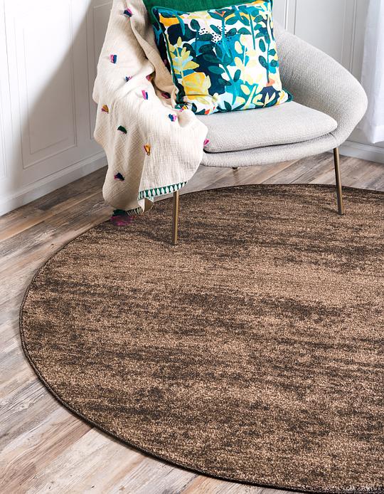 Brown 3 X Loft Round Rug Area Rugs Irugs Uk Main Image Of Rug