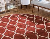 8' x 8' Trellis Round Rug thumbnail image 3