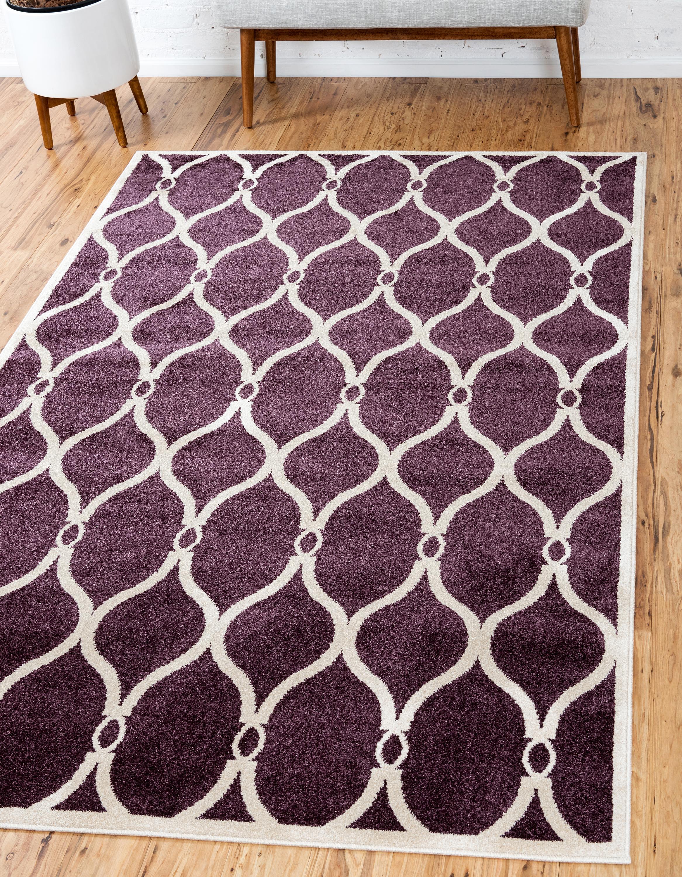 Purple 9' x 12' Trellis Rug Rugs.ca