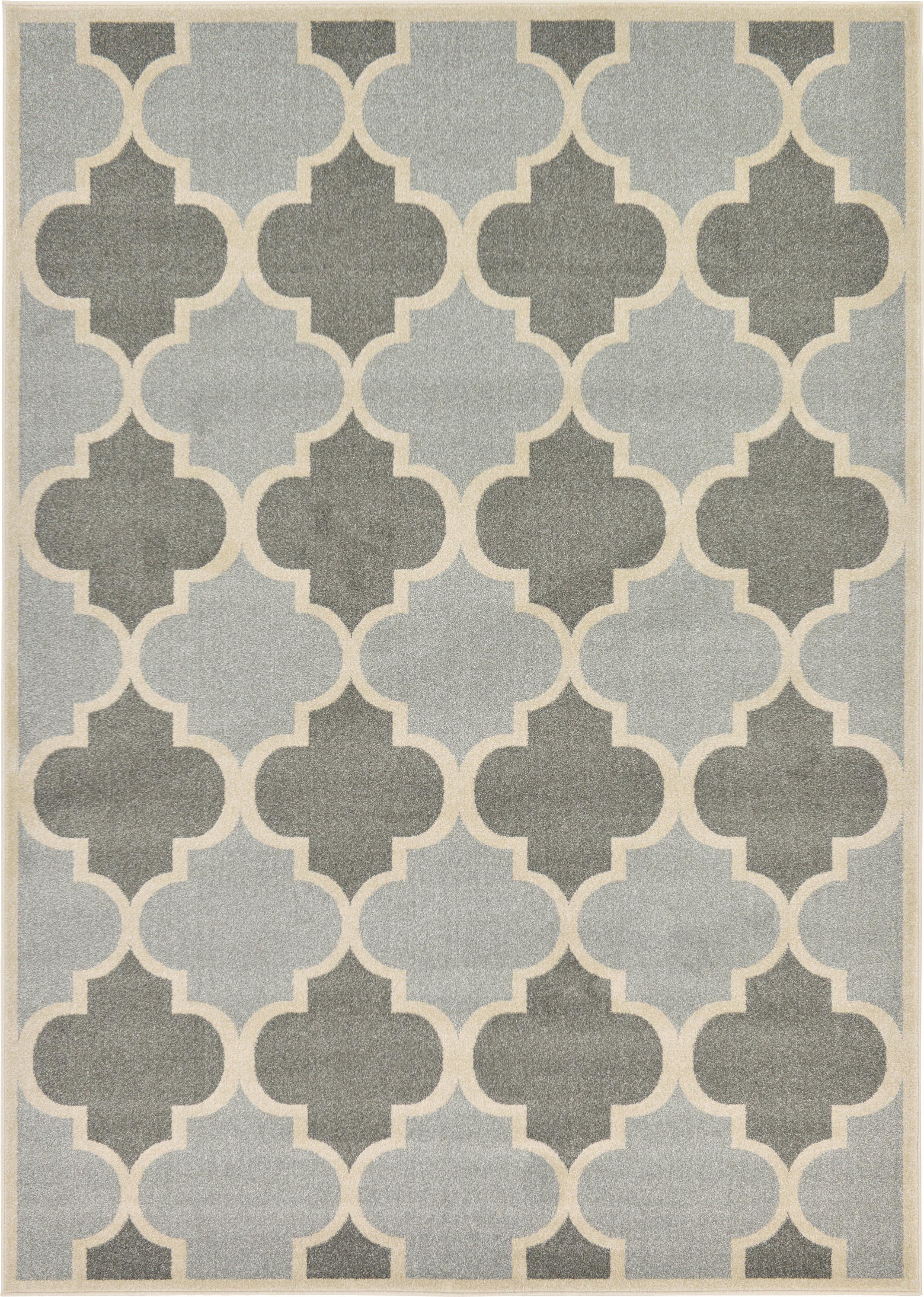 Light Gray 7' x 10' Trellis Rug eSaleRugs