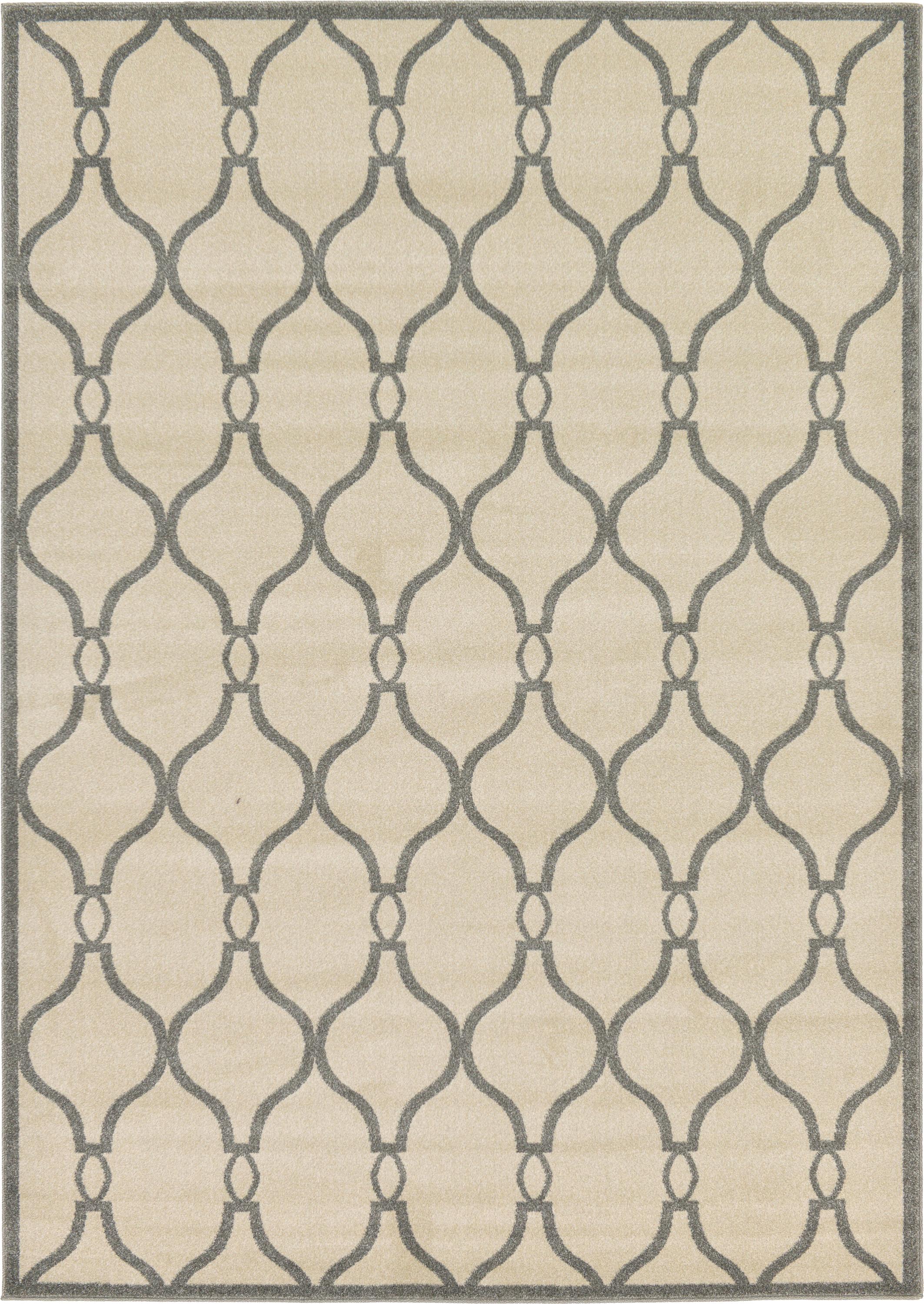 Cream 7' x 10' Trellis Rug eSaleRugs