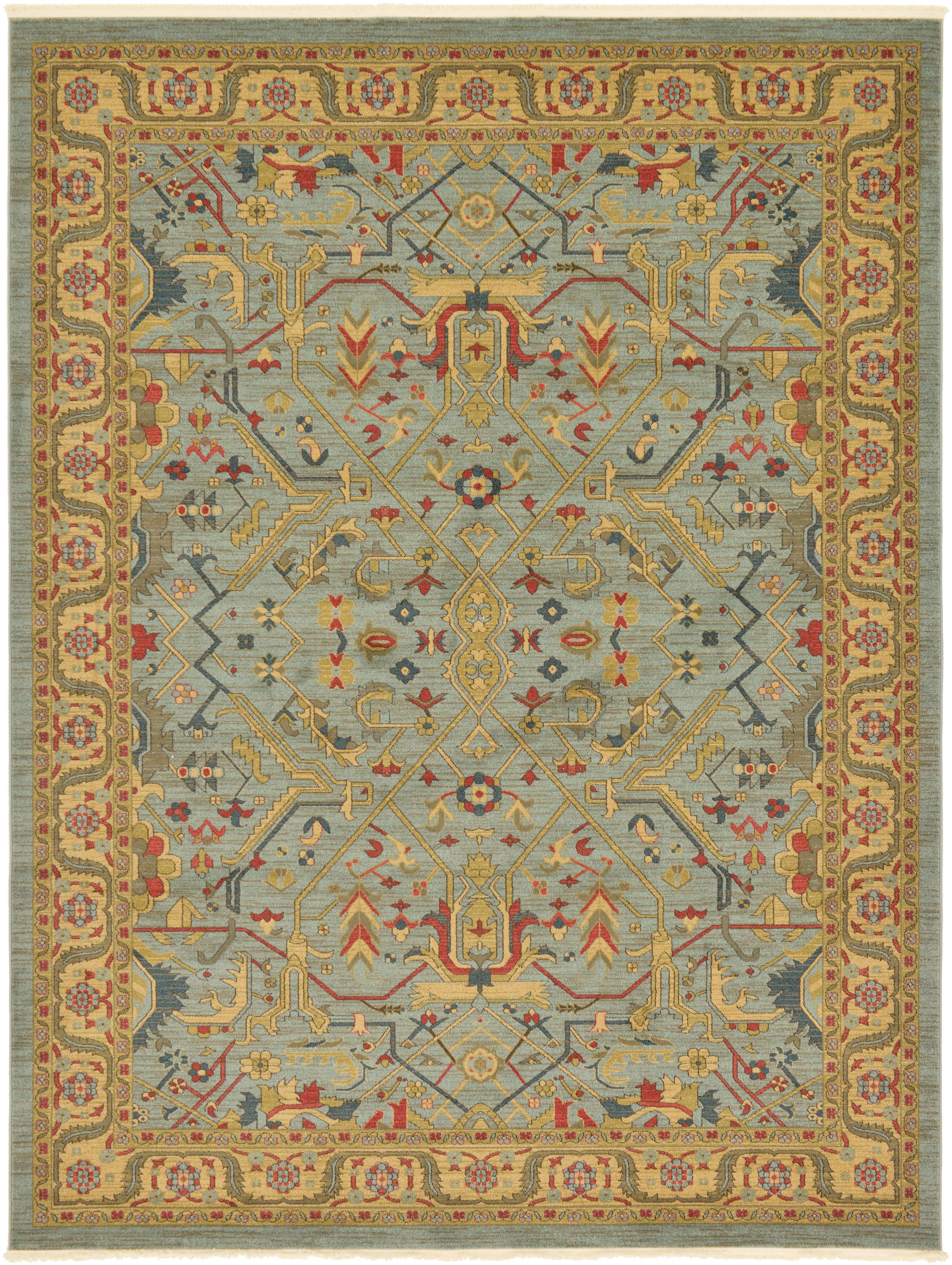 Light Blue 9' x 12' Serapi Rug eSaleRugs