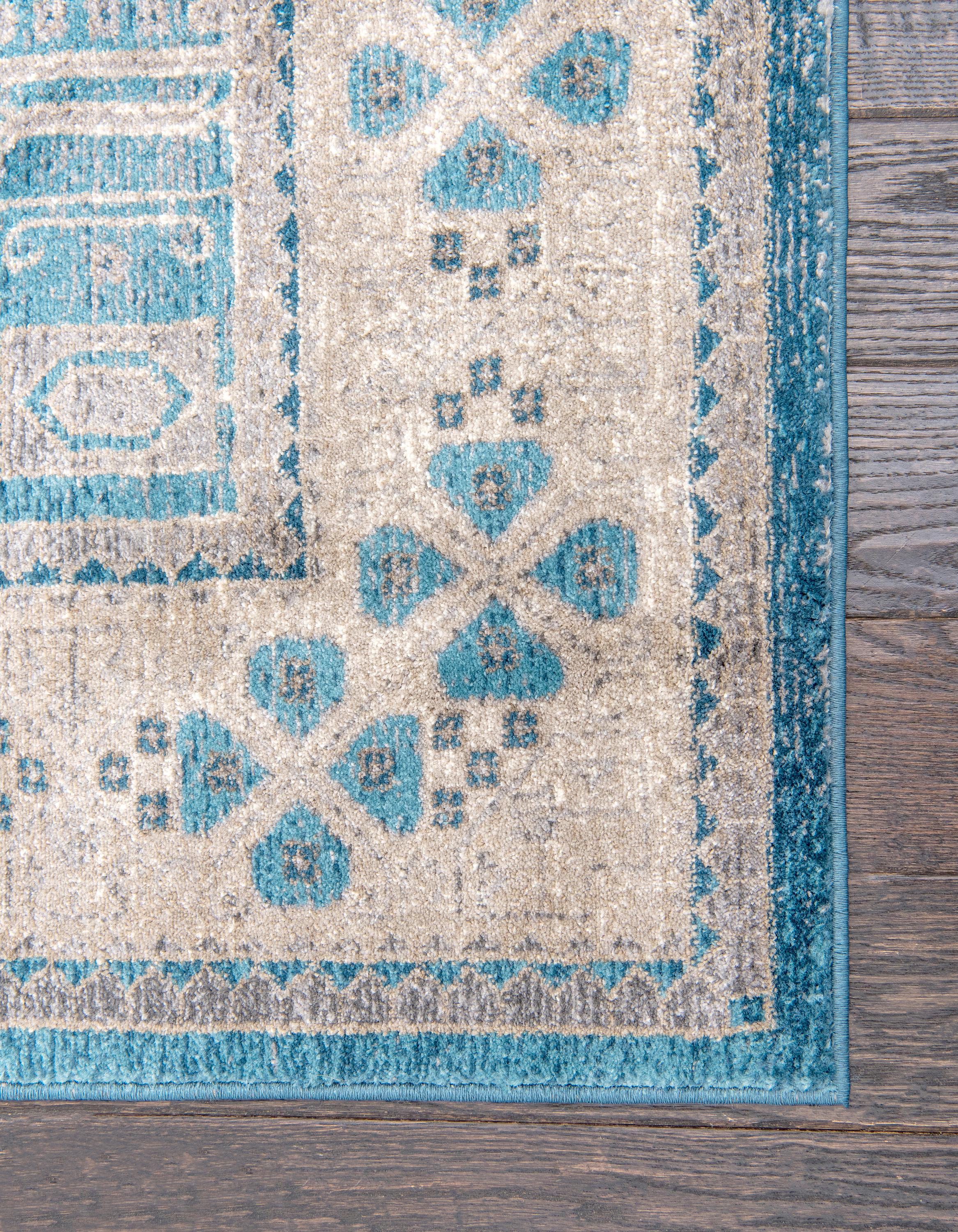 Light Blue 5' x 8' Vienna Rug iRugs UK
