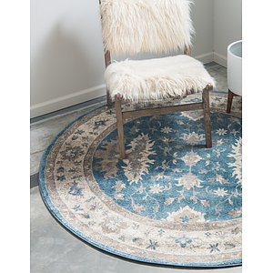 Unique Loom 4' x 4' Salzburg Round Rug