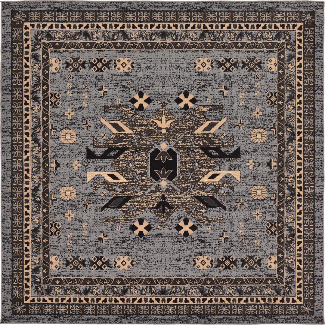 Gray ' X ' Heriz Design Square Rug Area Rugs Esalerugs - ' X ' Heriz Design Square Rug gray ' x ' heriz design square rug area rugs esalerugs - ' x ' heriz design square rug