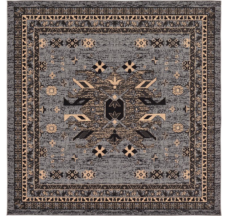 8' x 8' Heriz Design Square Rug