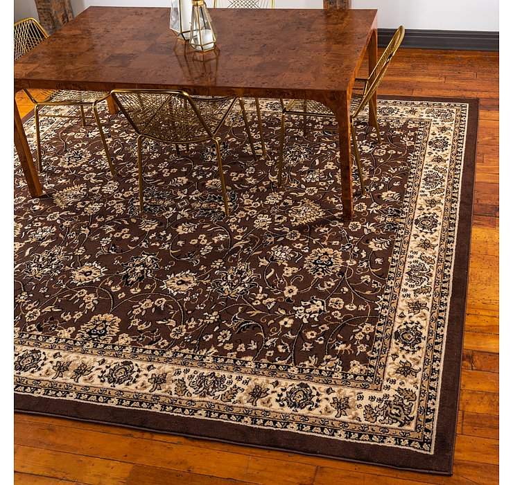 8' x 8' Kashan Design Square Rug