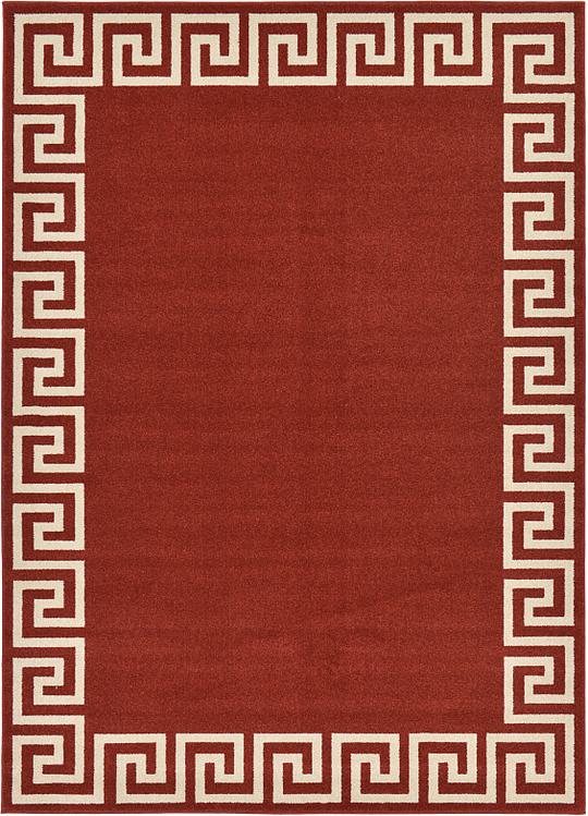 Terracotta 7' x 10' Greek Key Rug Area Rugs eSaleRugs
