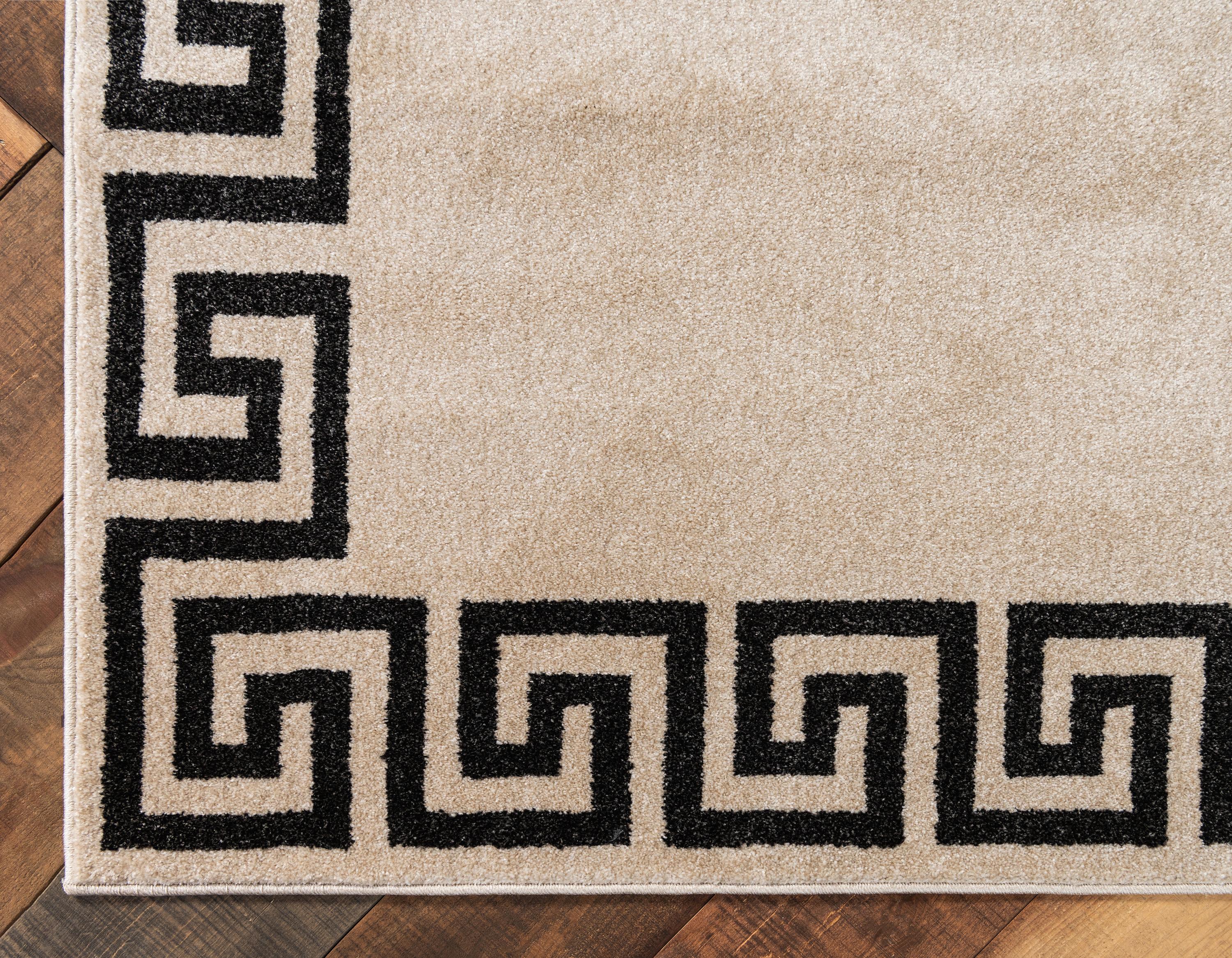 Beige 5' x 8' Greek Key Rug eSaleRugs