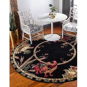 Unique Loom 8' x 8' Barnyard Round Rug