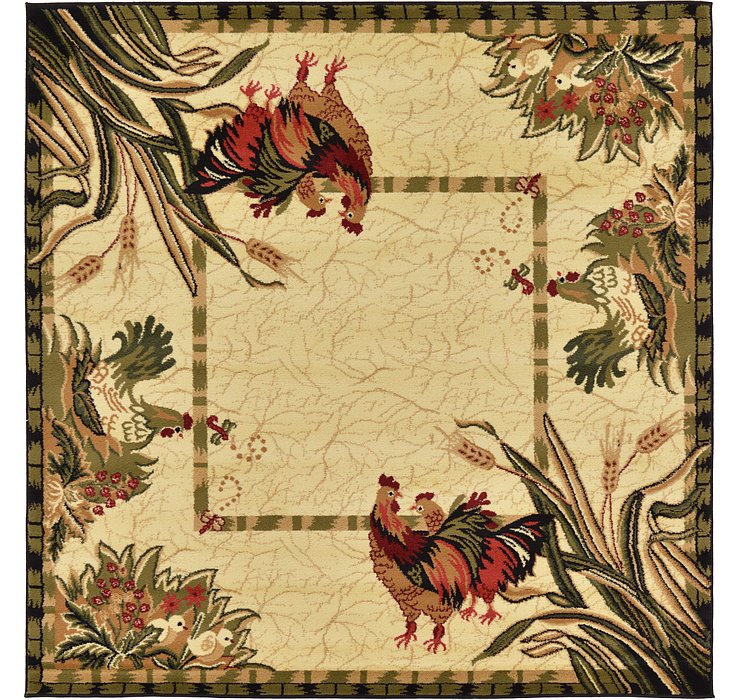 6' x 6' Country Square Rug