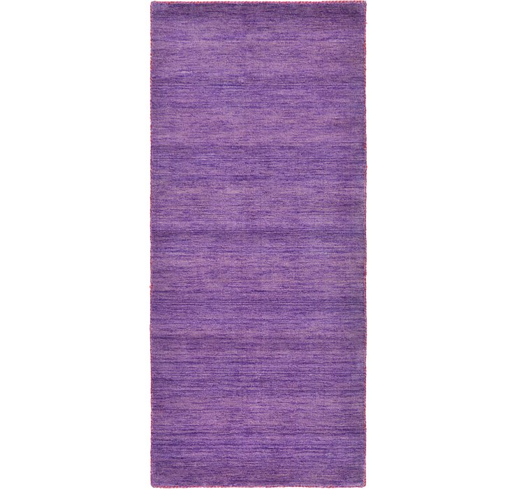 2' 7 x 6' 7 Solid Gabbeh Runner Rug