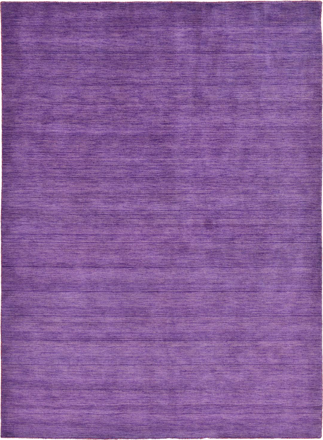 Purple HandKnotted 8' 2 x 11' 6 Solid Gabbeh Rug Oriental Rugs