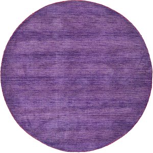6' 7 x 6' 7 Solid Gabbeh Round Rug