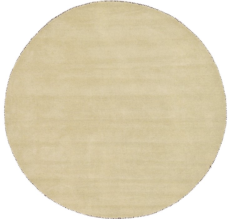 HandKnotted 6' 7 x 6' 7 Solid Gabbeh Round Rug