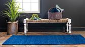 HandKnotted 2' 7 x 16' 5 Solid Gava Runner Rug thumbnail image 4
