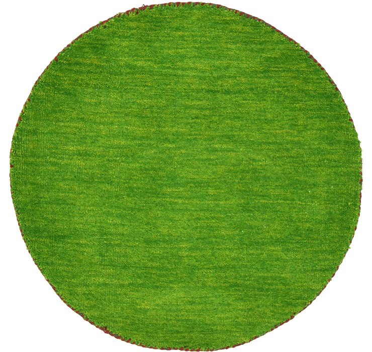 70cm x 70cm Solid Gabbeh Round Rug