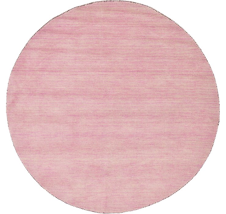 6' 7 x 6' 7 Solid Gabbeh Round Rug