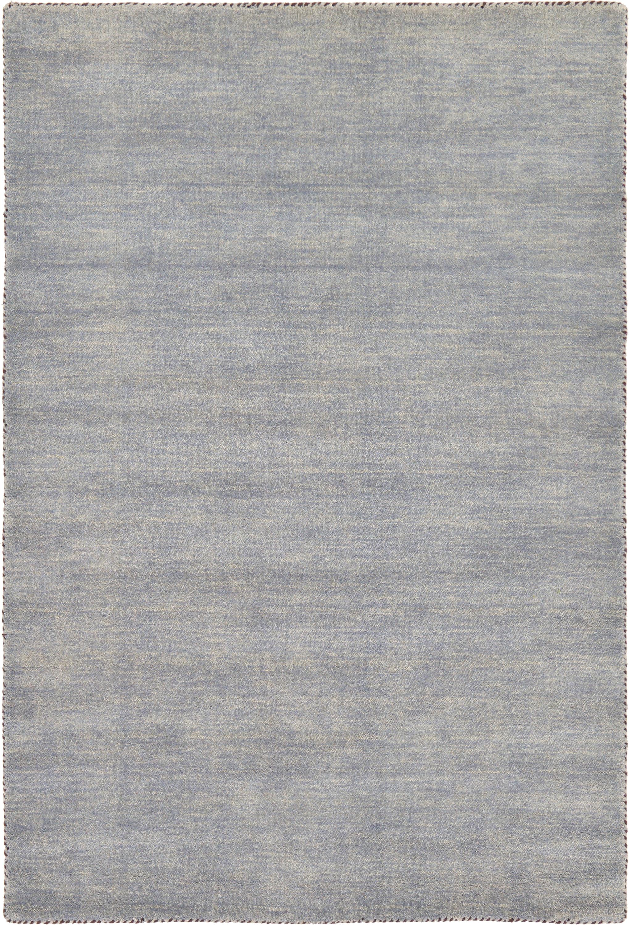 Gray 4' x 6' Solid Gabbeh Rug eSaleRugs