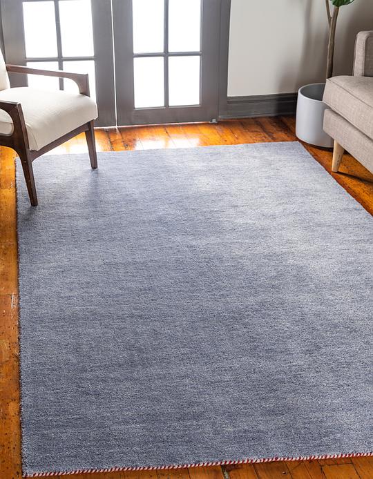 Gray 5' 3 x 7' 5 Solid Gabbeh Rug Area Rugs eSaleRugs