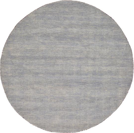 Gray 200cm x 200cm Solid Gabbeh Round Rug Oriental Rugs AU Rugs