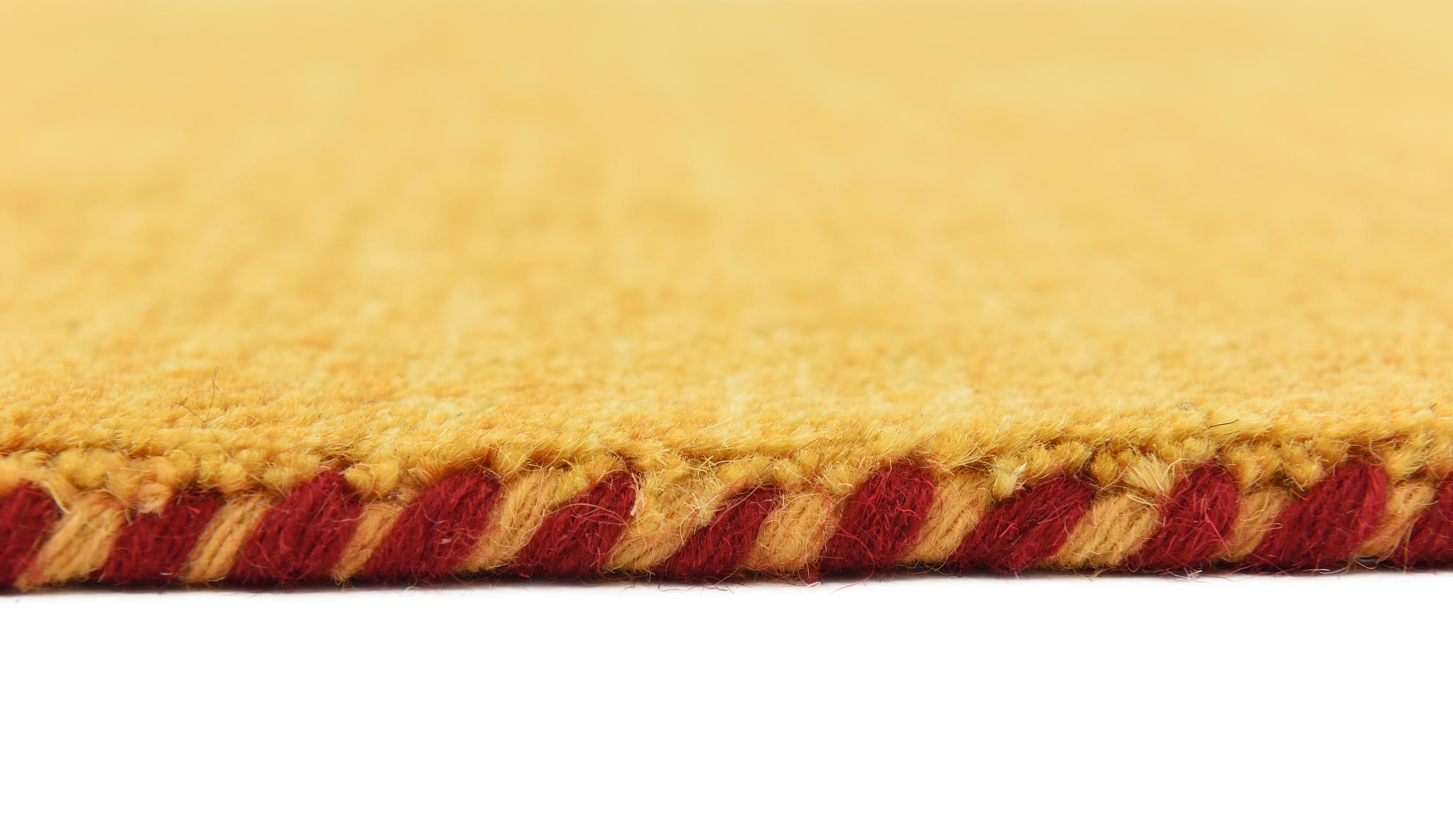 Gold 3' 3 x 5' 3 Solid Gabbeh Rug iRugs UK