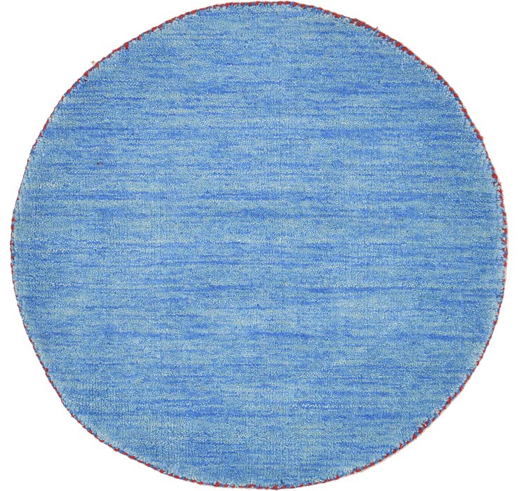 HandKnotted 2' 4 x 2' 4 Solid Gabbeh Round Rug