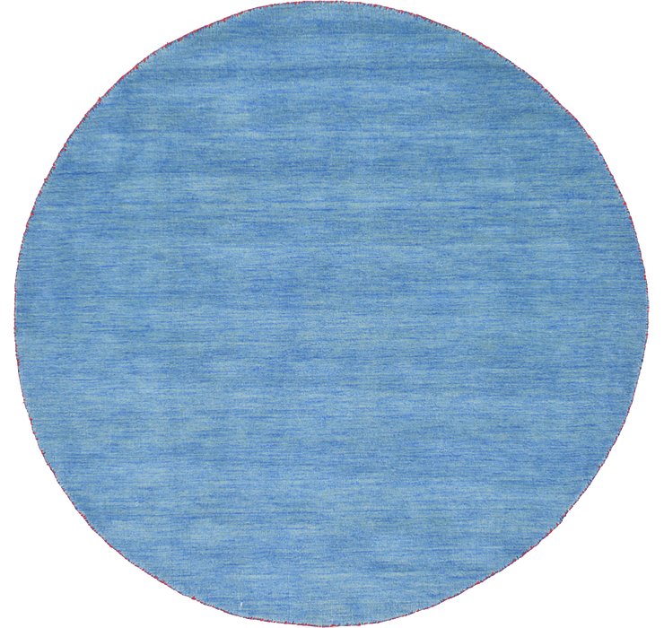 HandKnotted 6' 7 x 6' 7 Solid Gabbeh Round Rug
