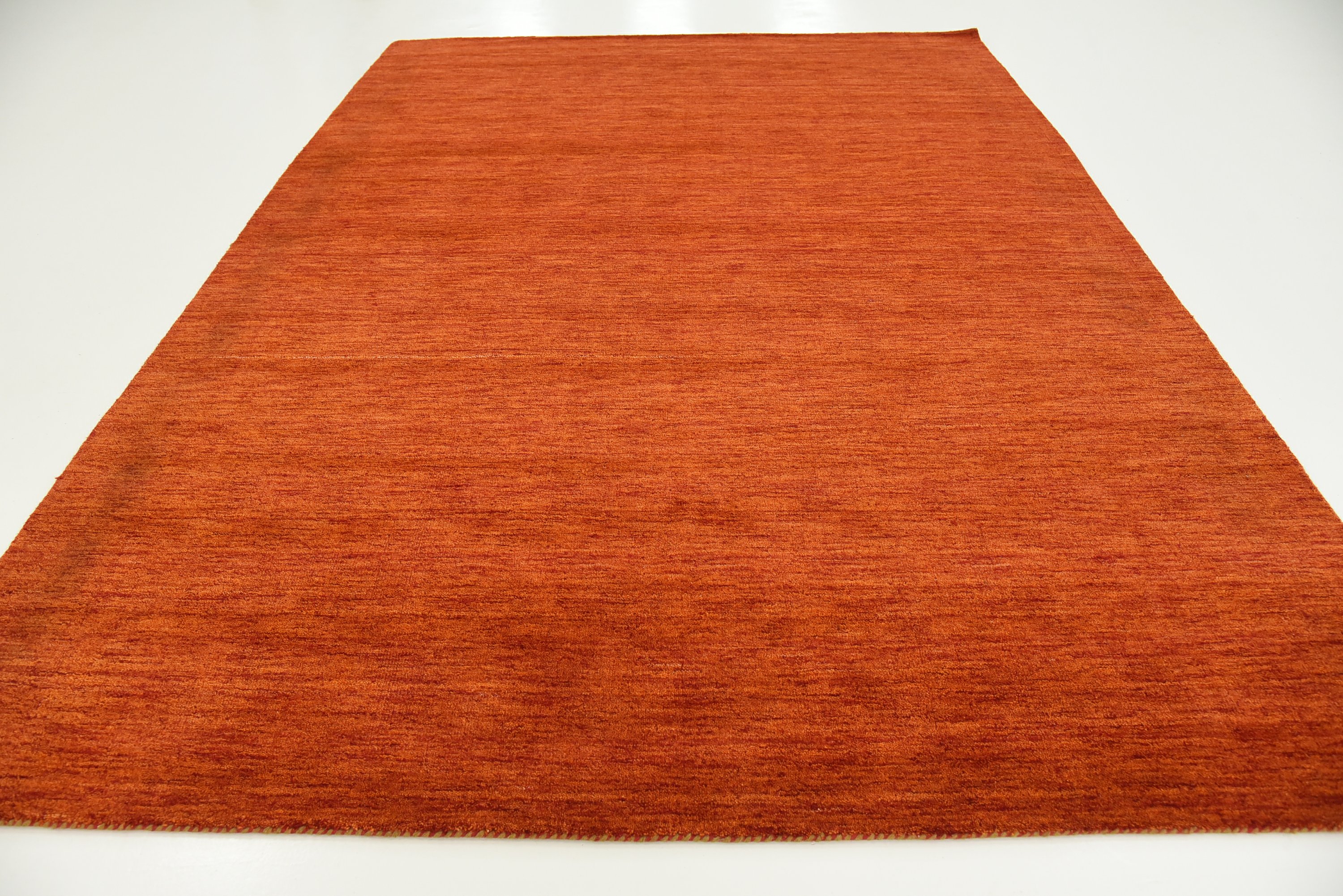 Terracotta 8' 2 x 11' 6 Solid Gabbeh Rug Oriental Rugs eSaleRugs