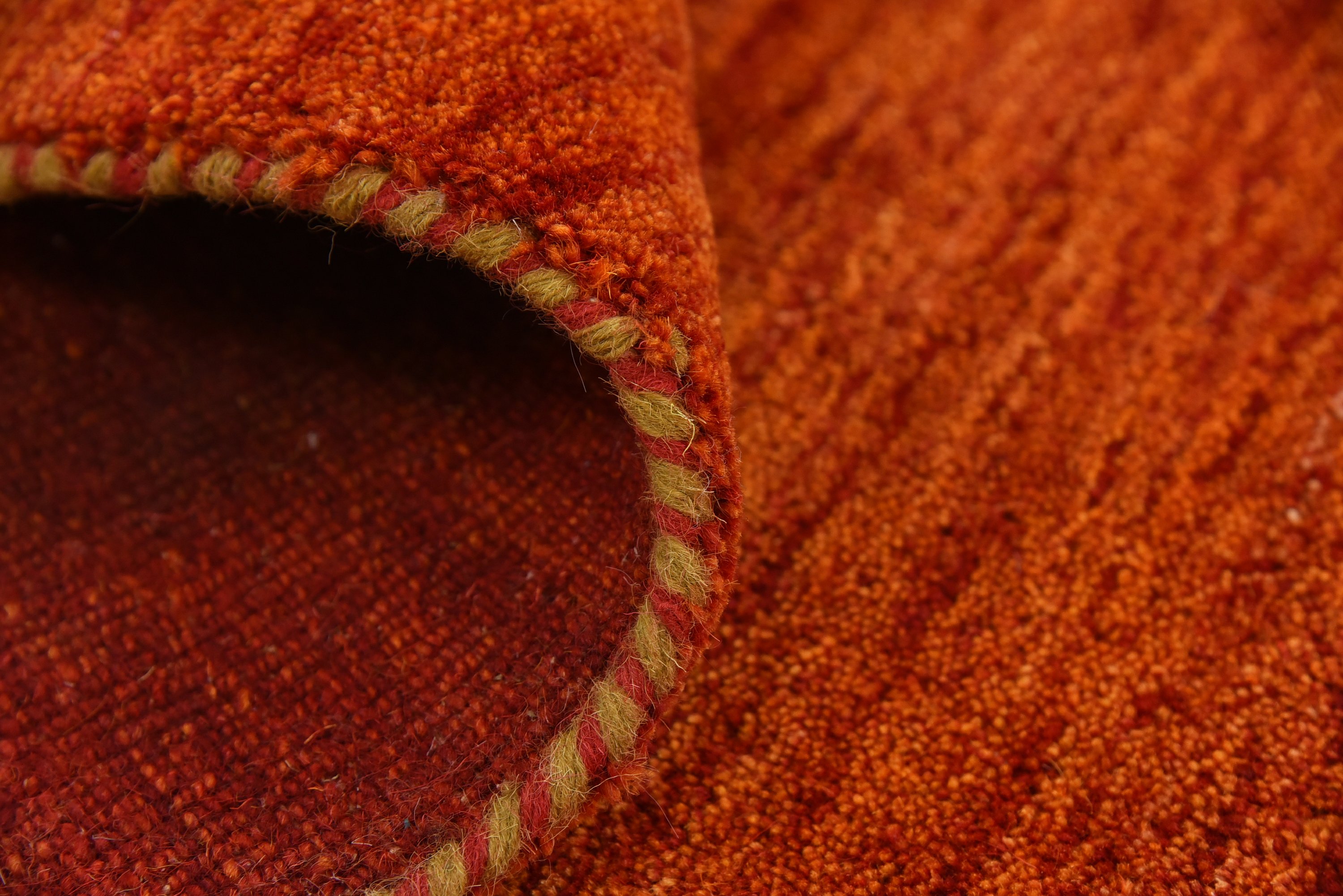 Terracotta 8' 2 x 11' 6 Solid Gabbeh Rug Oriental Rugs eSaleRugs