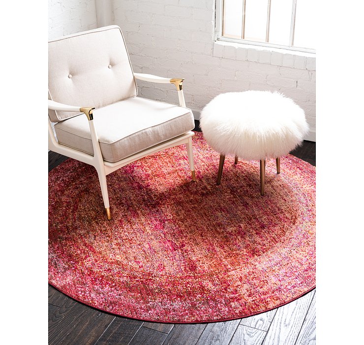 6' x 6' Aqua Round Rug