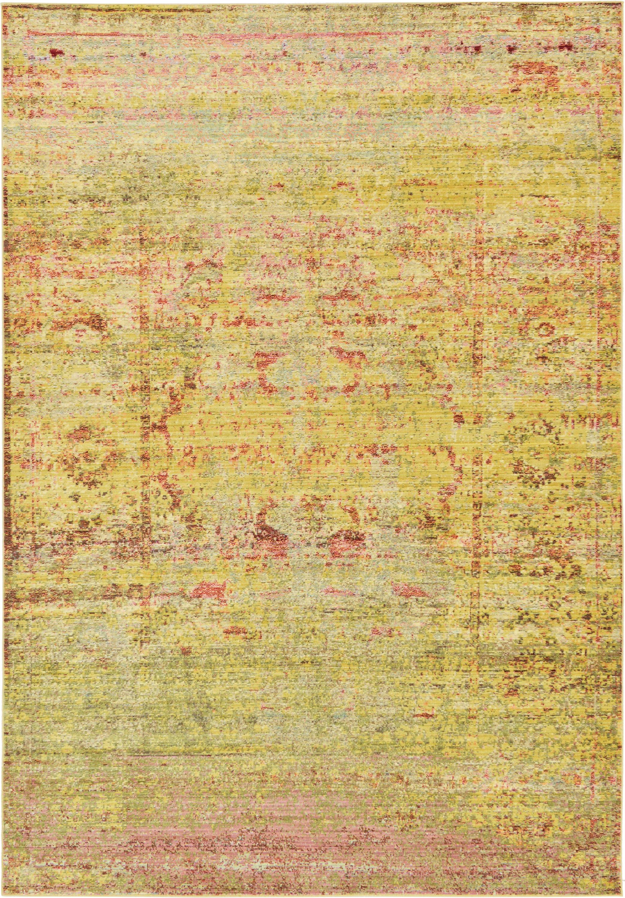 Yellow 6' x 9' Aqua Rug eSaleRugs