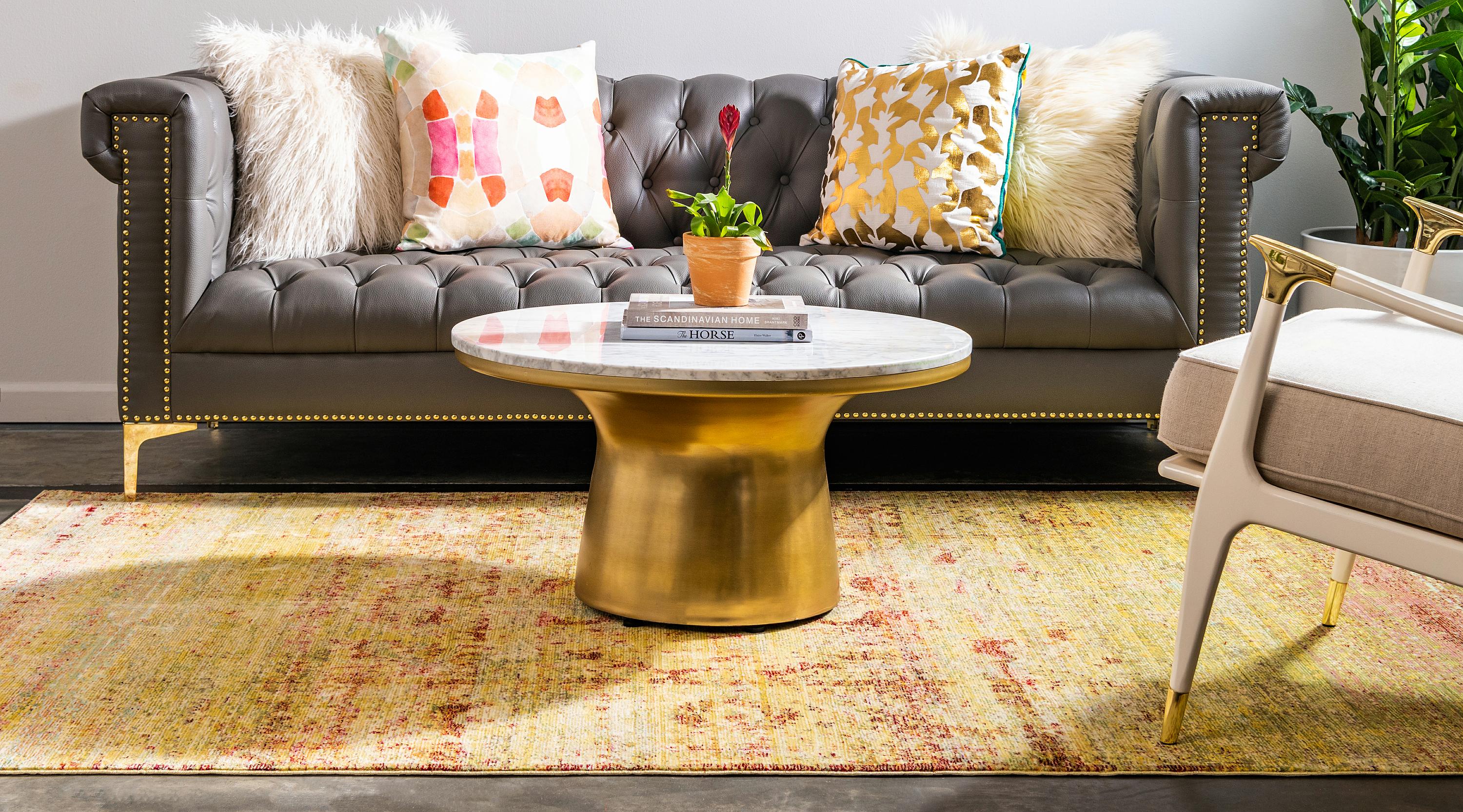 Yellow 6' x 9' Aqua Rug eSaleRugs