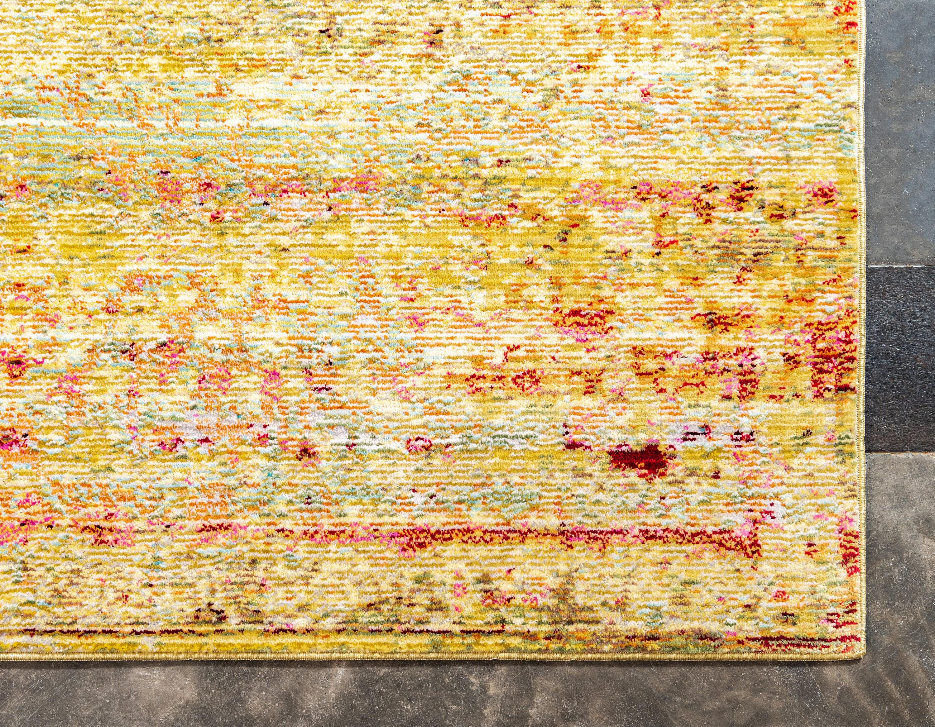 Yellow 6' x 9' Aqua Rug eSaleRugs