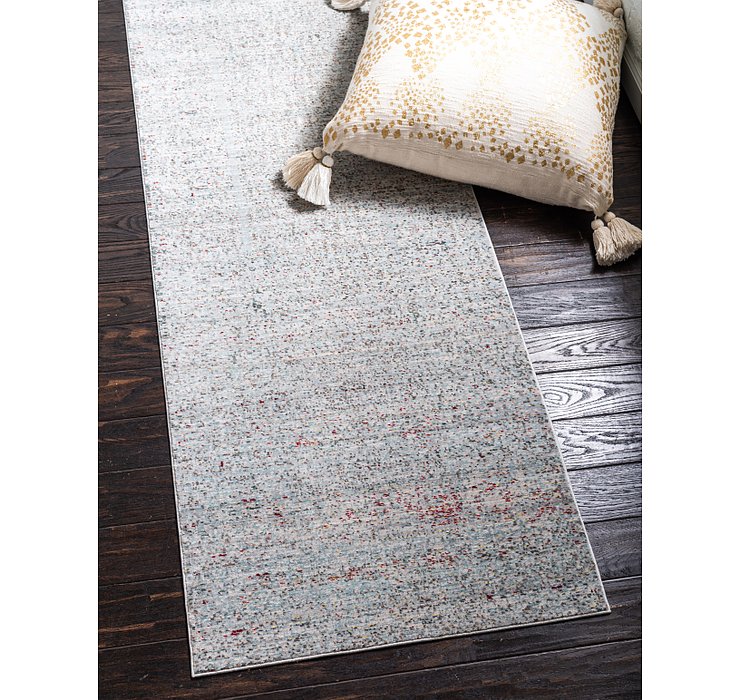 2' 7 x 9' 10 Aqua Runner Rug