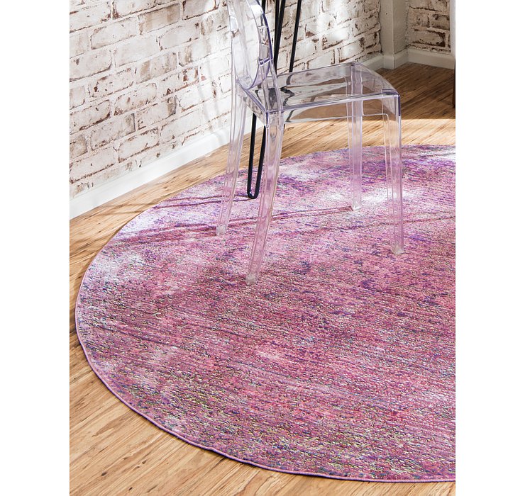 6' x 6' Aqua Round Rug